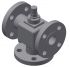 1 1/2" Cast Iron Model EM Valve with Class 125 Ends and Lever Override